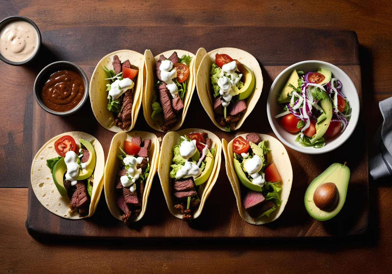 Tacos with Steak Salad Filling