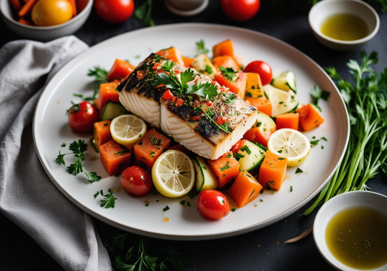 Steamed Rockfish with Vegetables