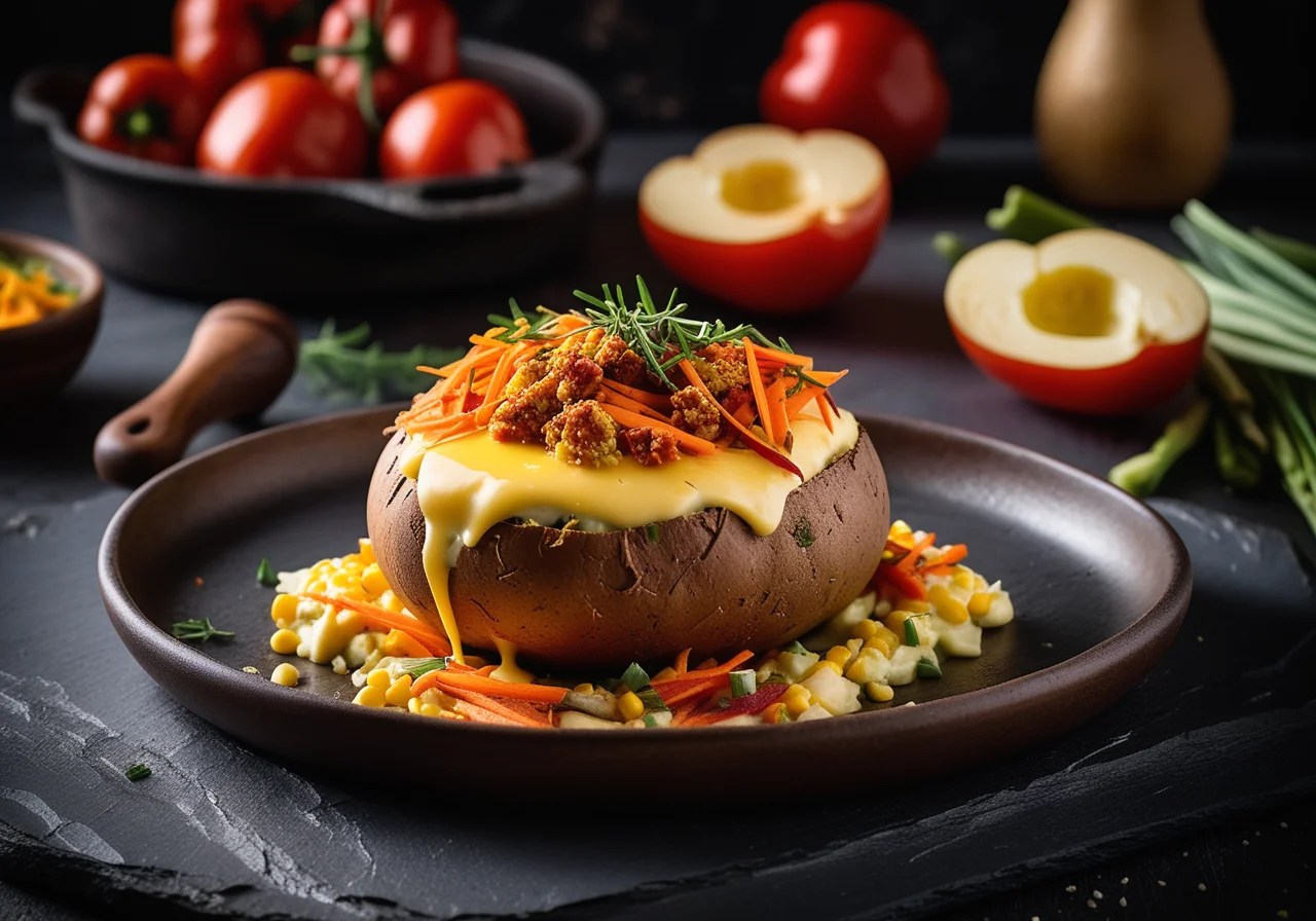 Baked Potatoes with Vegetable Filling
