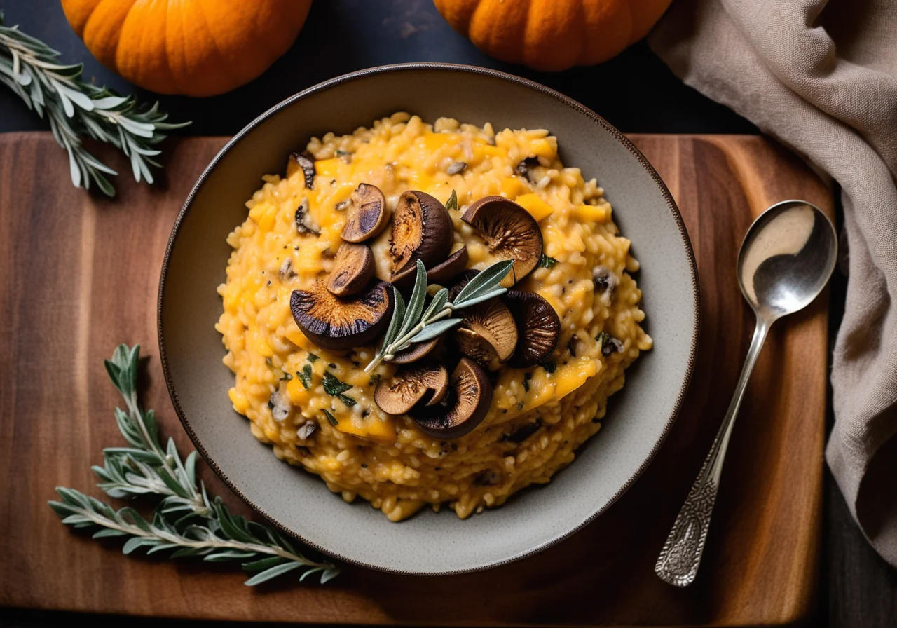 Pumpkin Mushroom Risotto