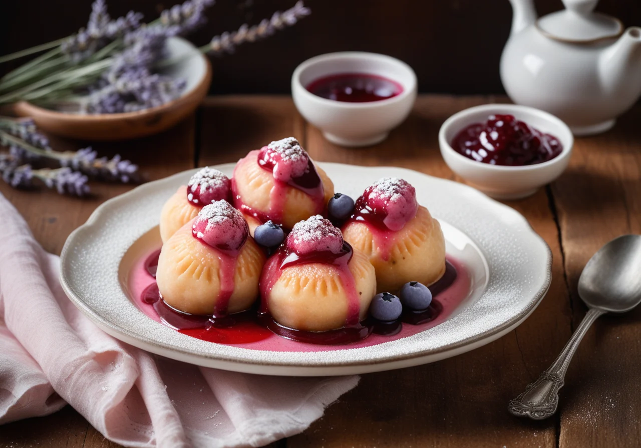 Sweet Dumplings with Mirabelle Berry Jam