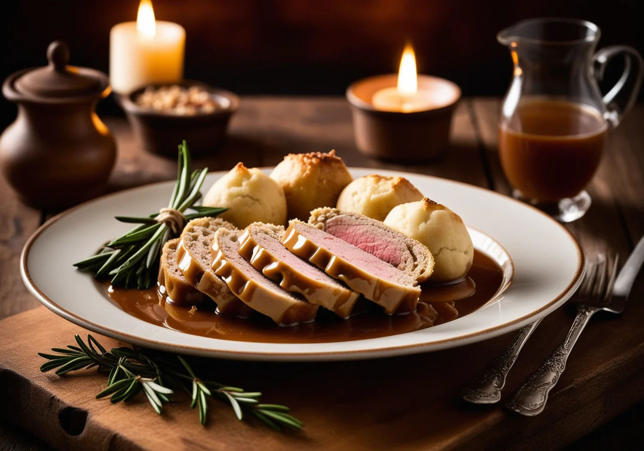 Veal Breast with Dumpling Bread Filling