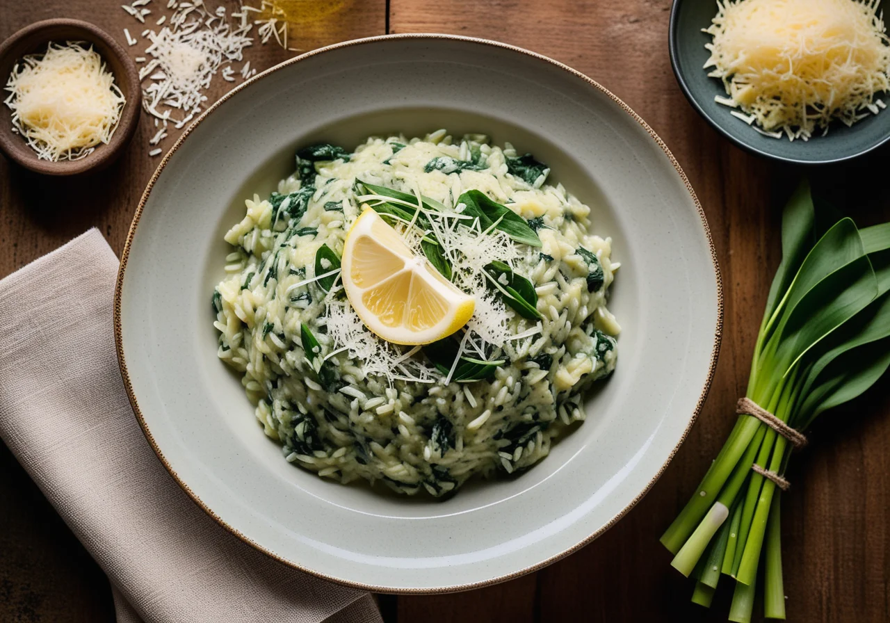 Spinach Risotto with Lemongrass