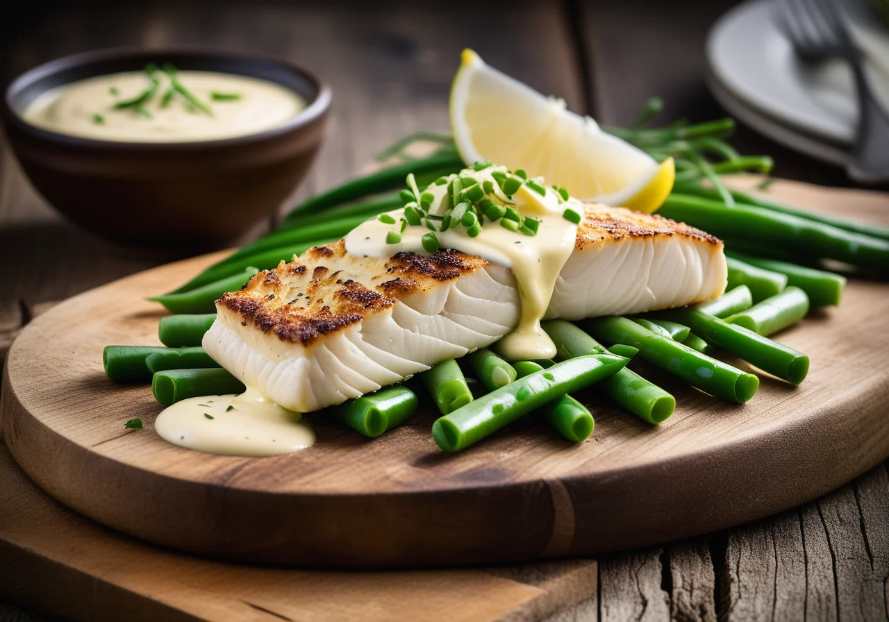 Cod with Aioli and Bean Medley