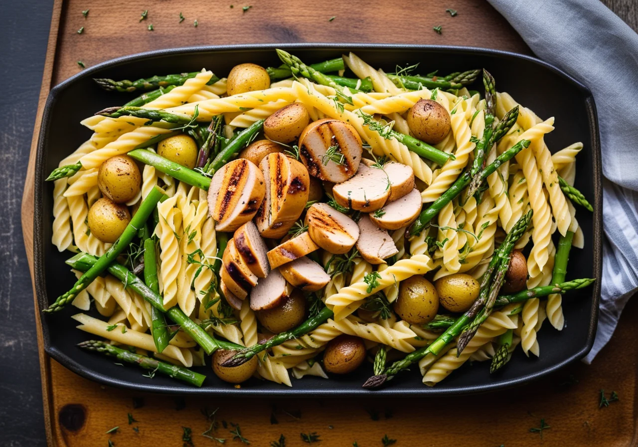 Pasta Salad with Chicken and Asparagus