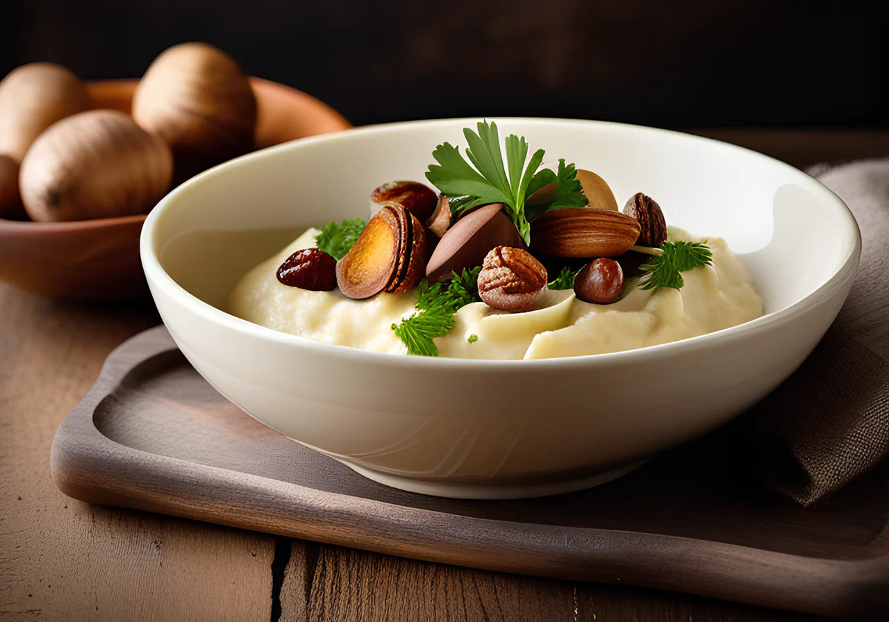 Potato and Chestnut Puree with Cabbage