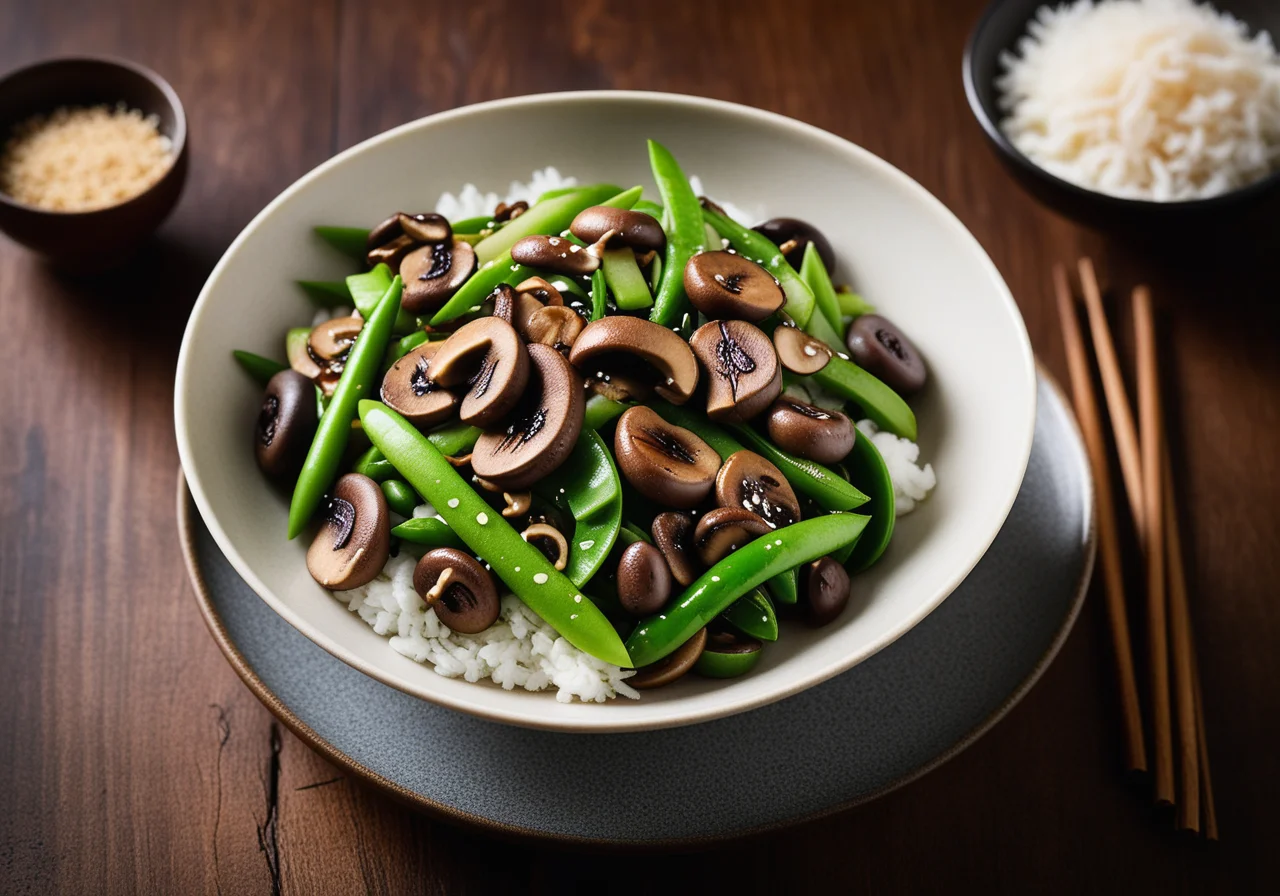 Stir‑Fried Vegetables with Mushrooms
