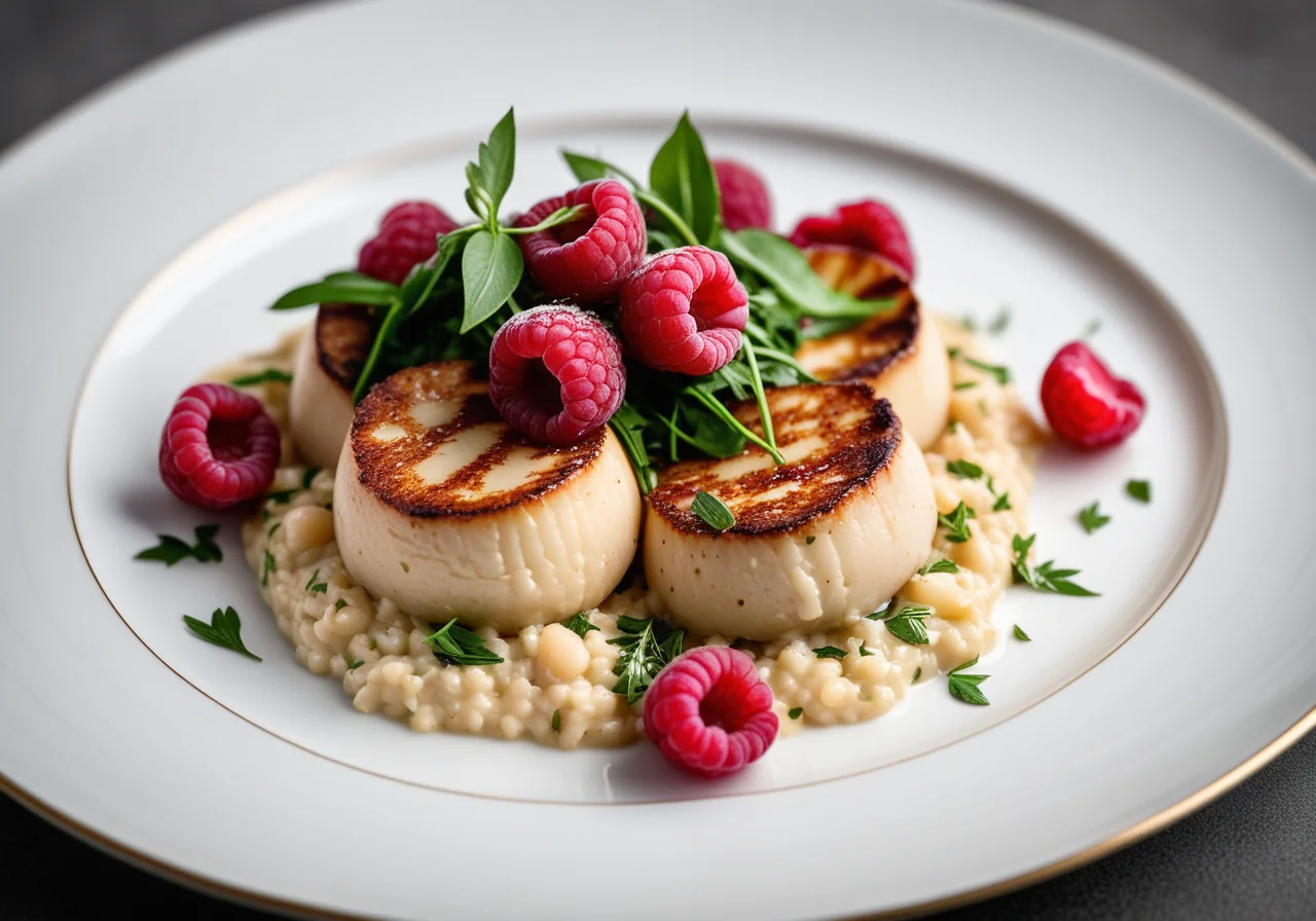 Scallops with Truffled Risotto