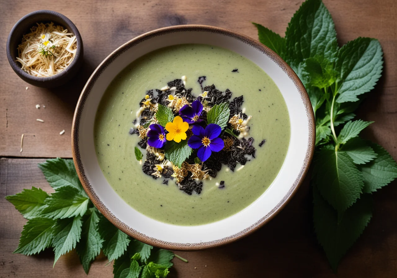 Nettle and Morel Soup