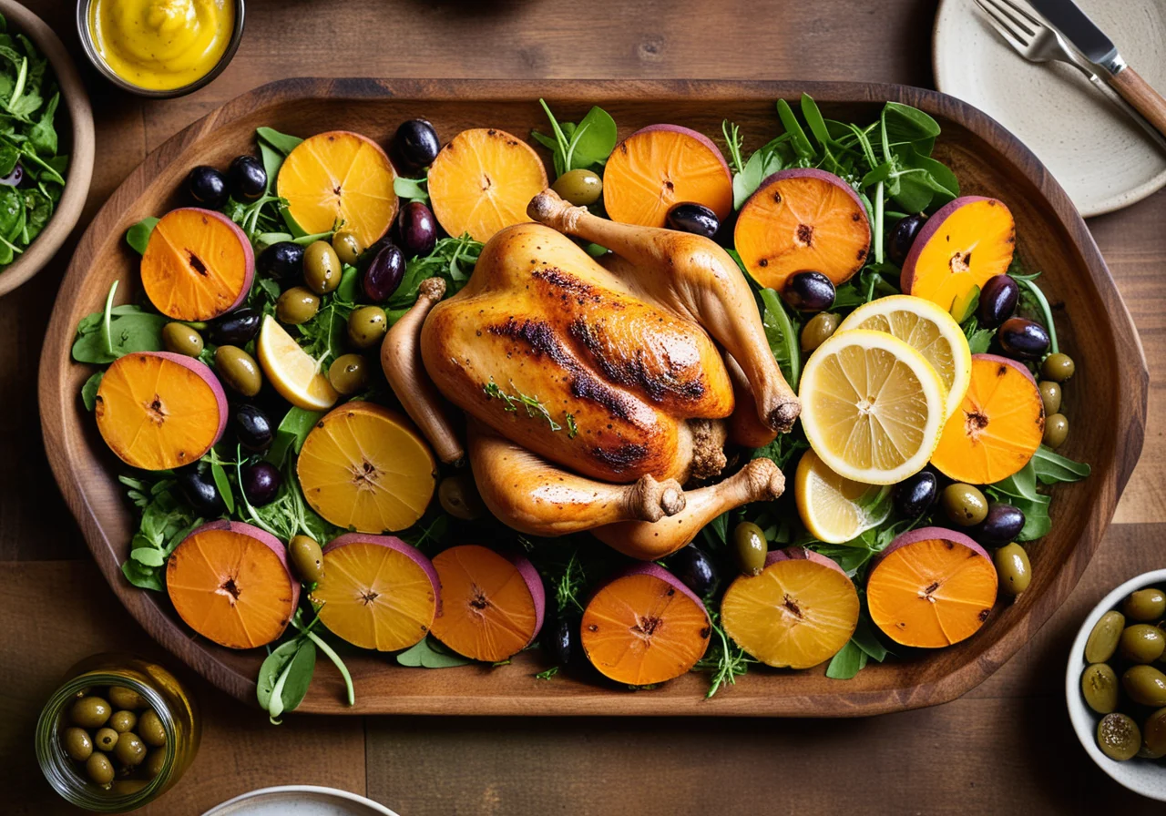 Lemon Chicken with Salad
