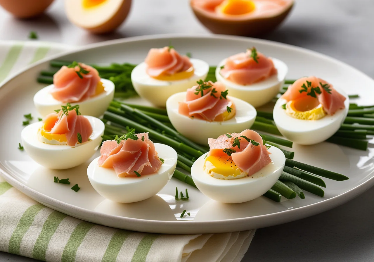 Eggs with Salmon Cream Filling