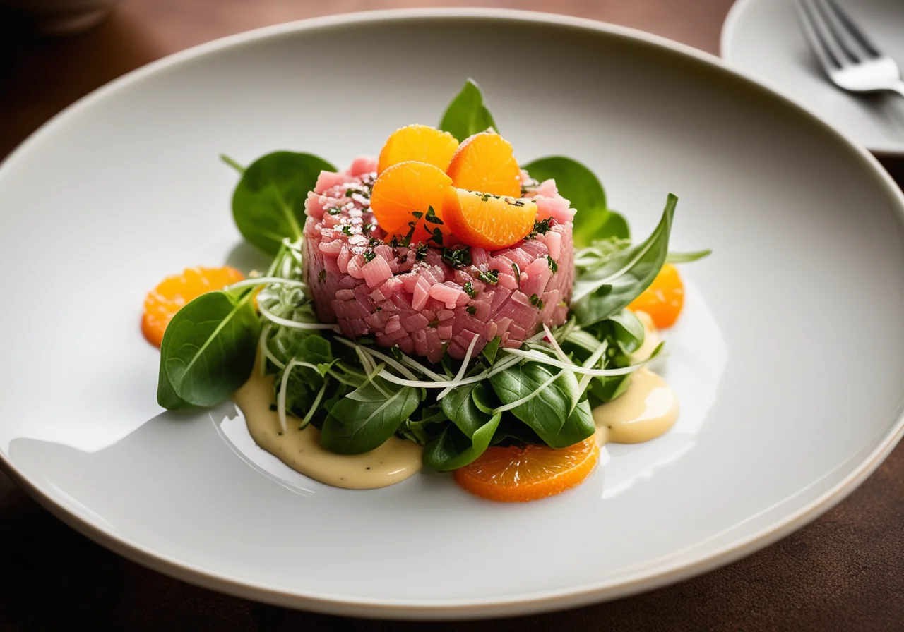 Tuna Tartare on Salad