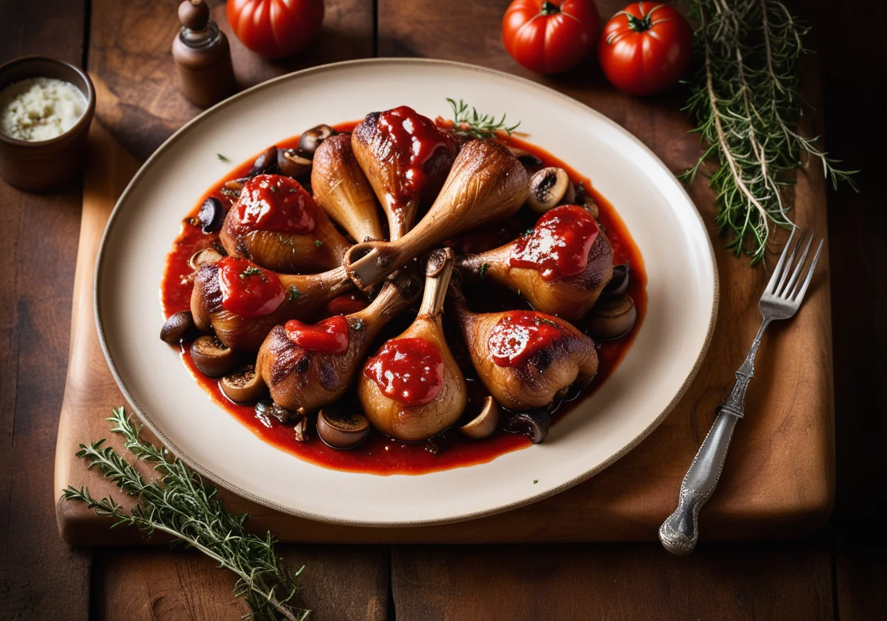 Goose Meat with Tomato Sauce