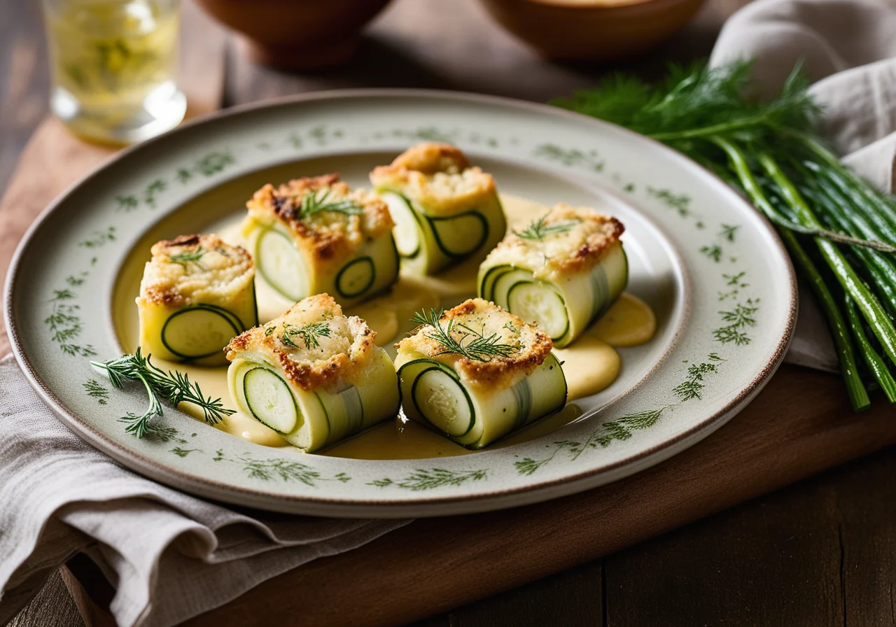 Cod Zucchini Rolls