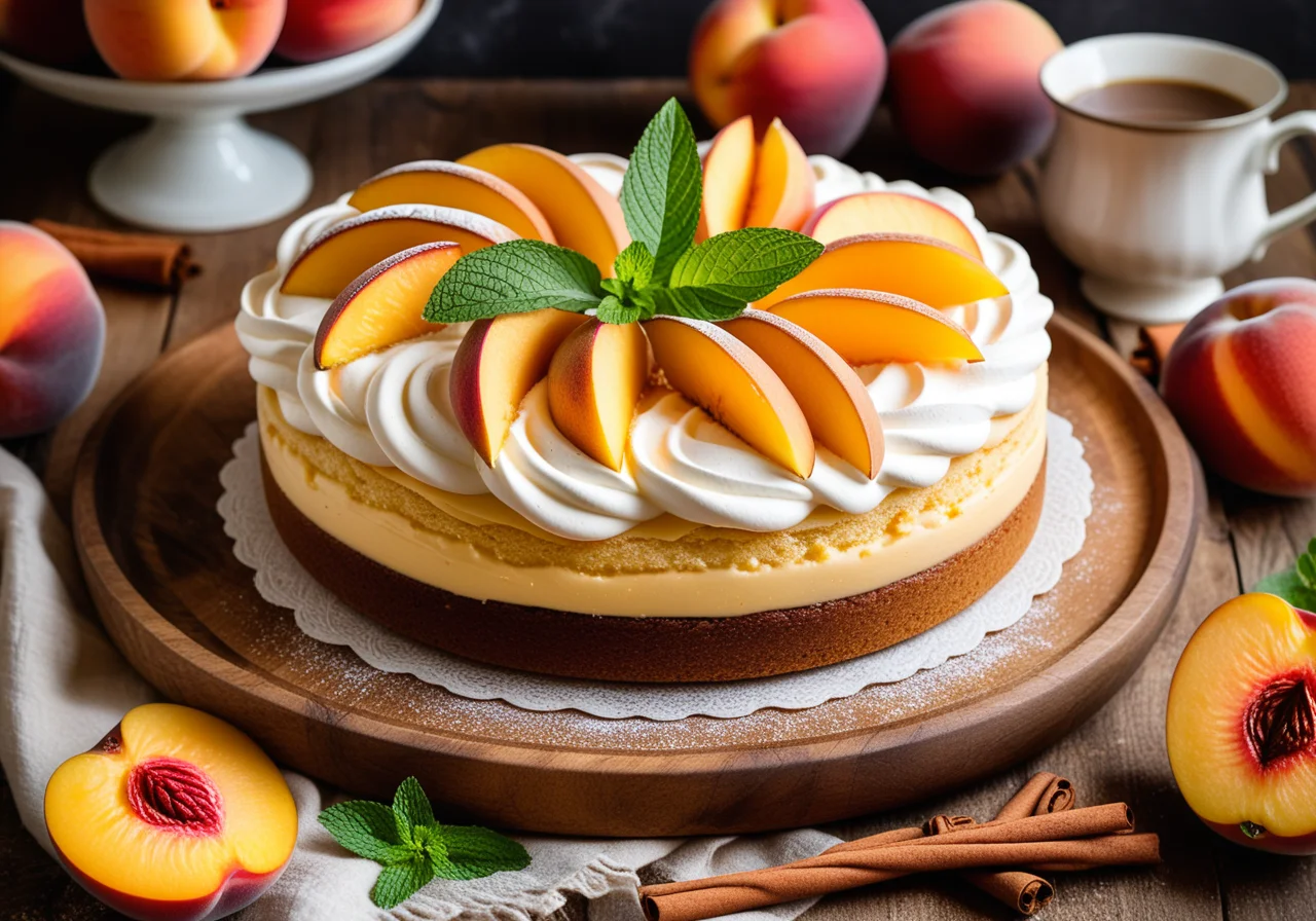 Peach Cream Cake