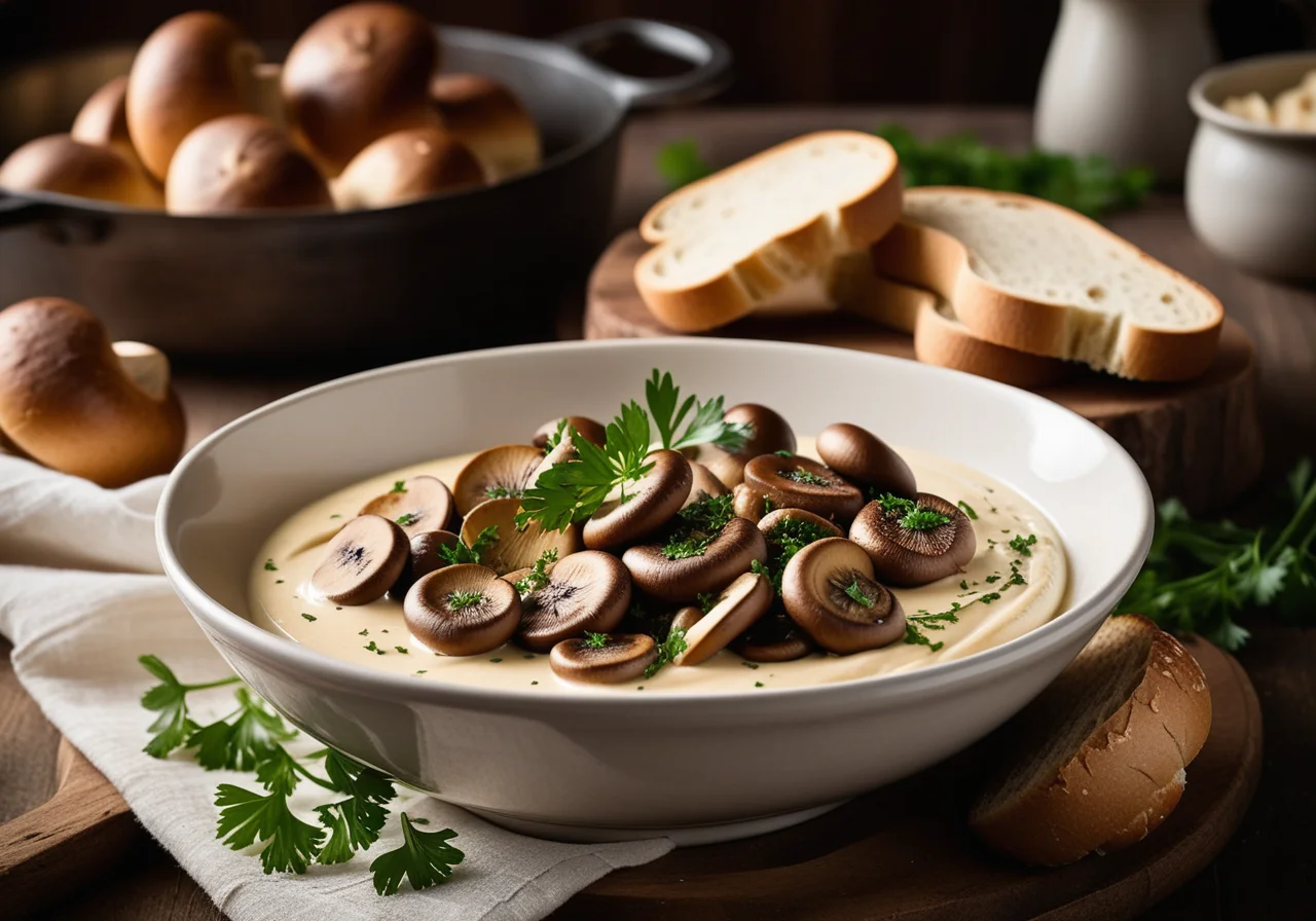Creamy Porcini Mushrooms