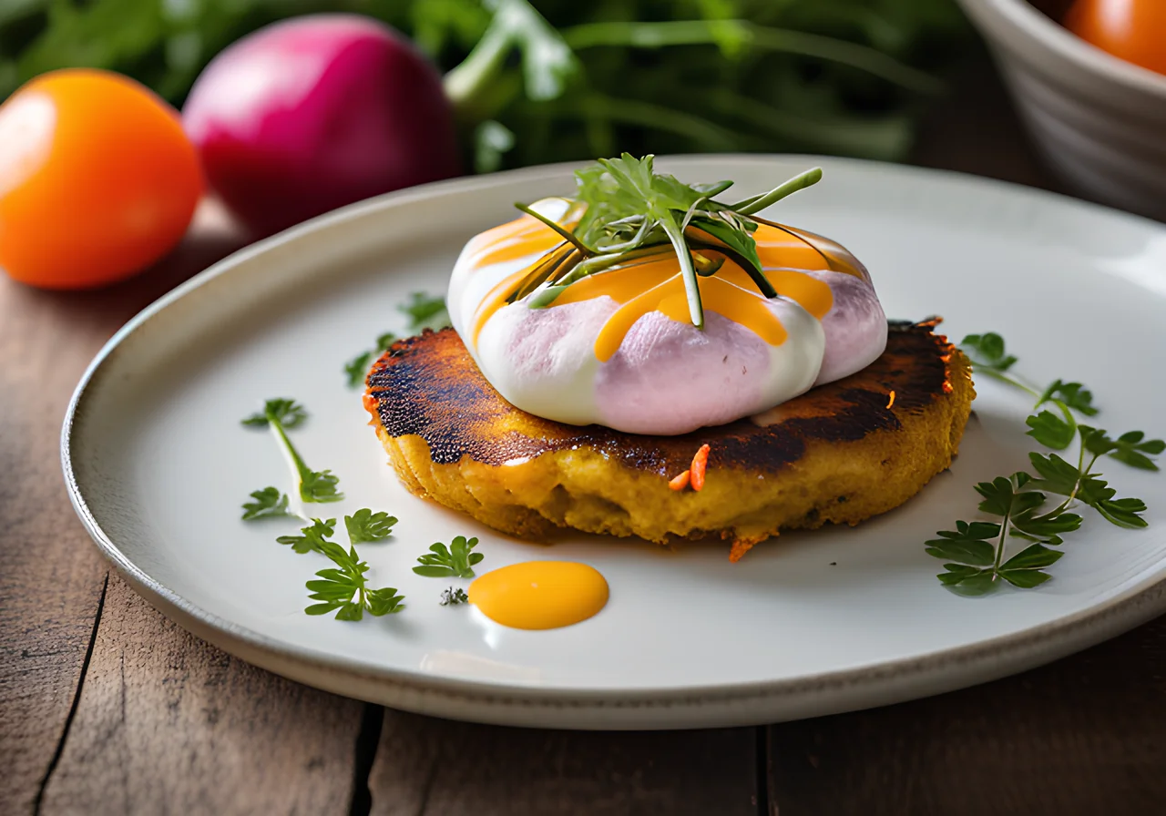 Potato and Carrot Patties with Veggie Faces
