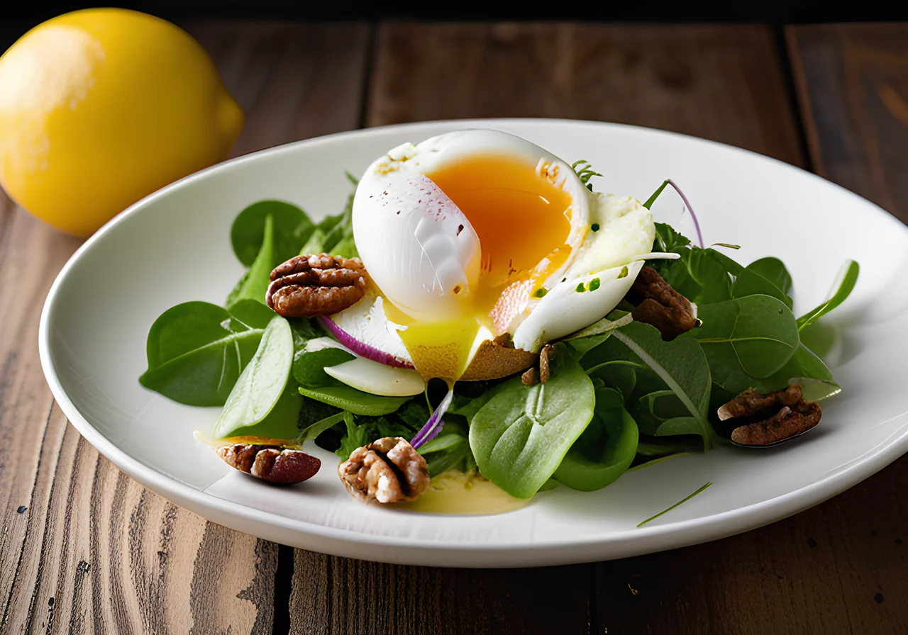 Salad with Poached Egg