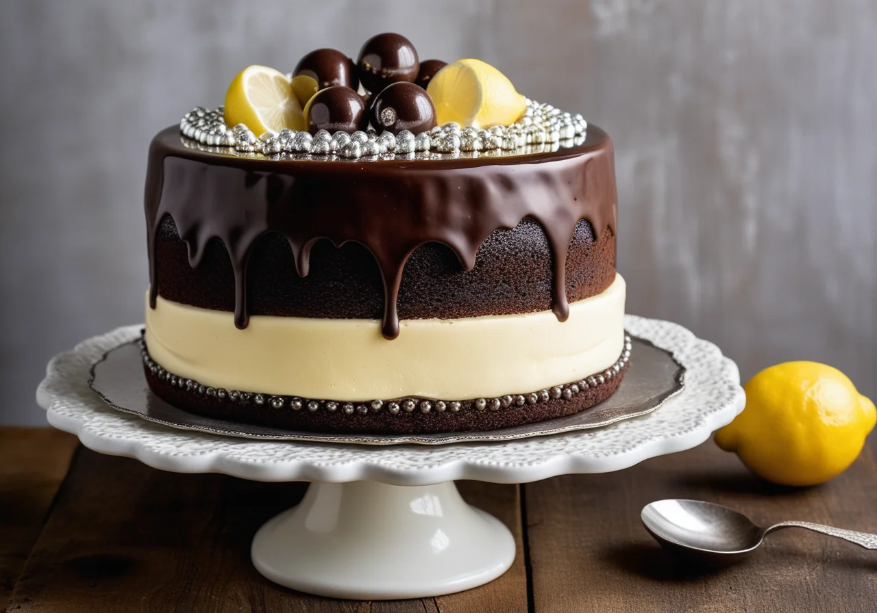 Chocolate Cake with Lemon Cream