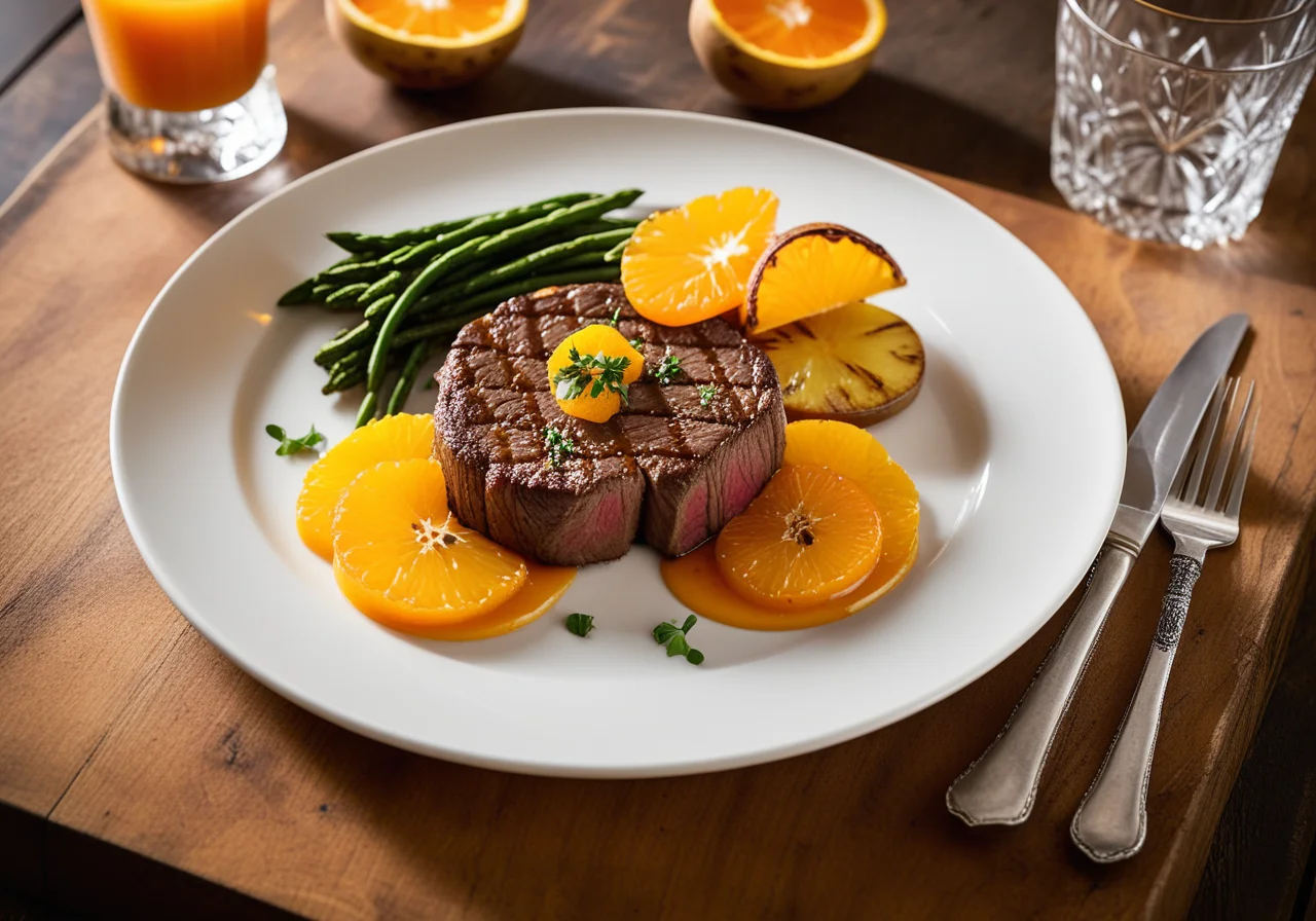 Filetsteak with Orange Sauce