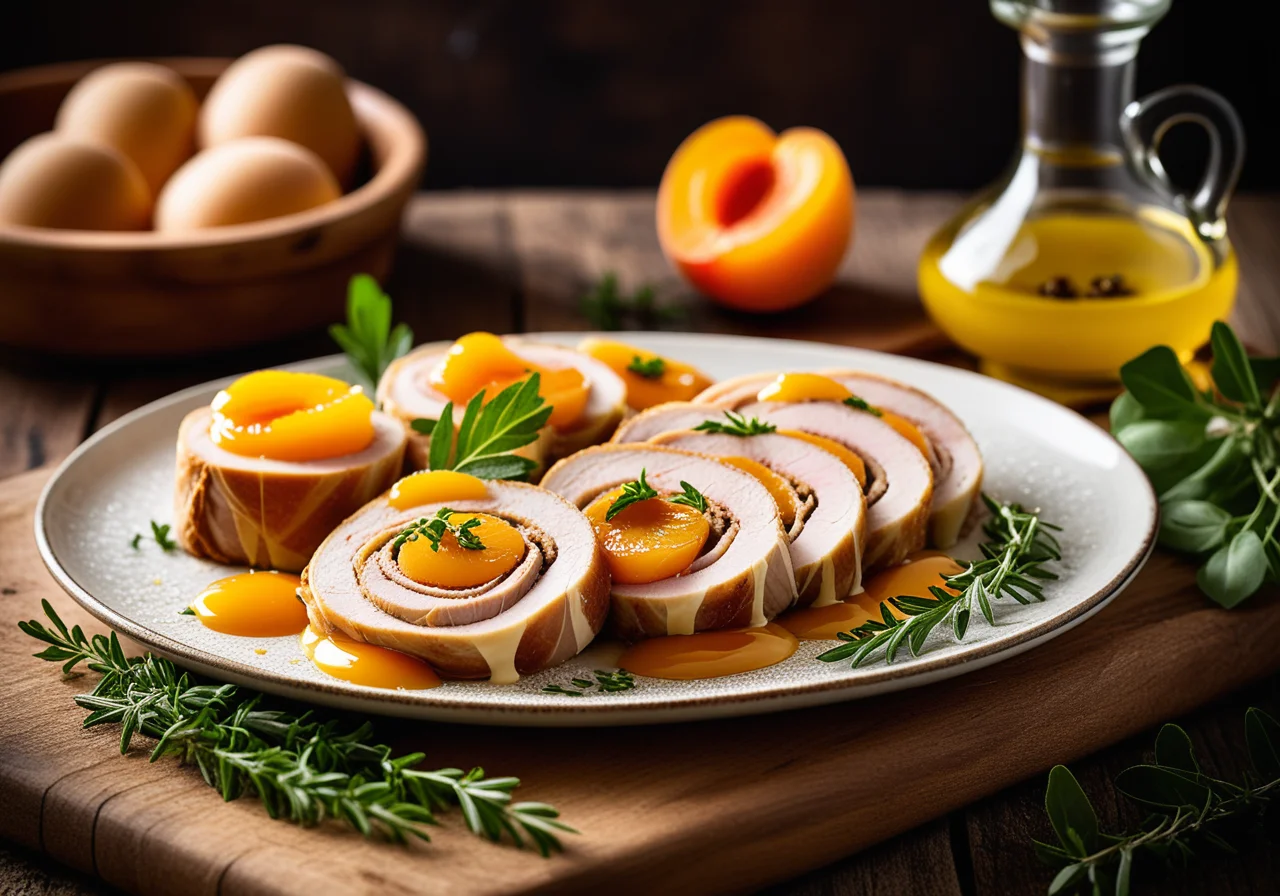 Apricot‑Filled Turkey Roulades