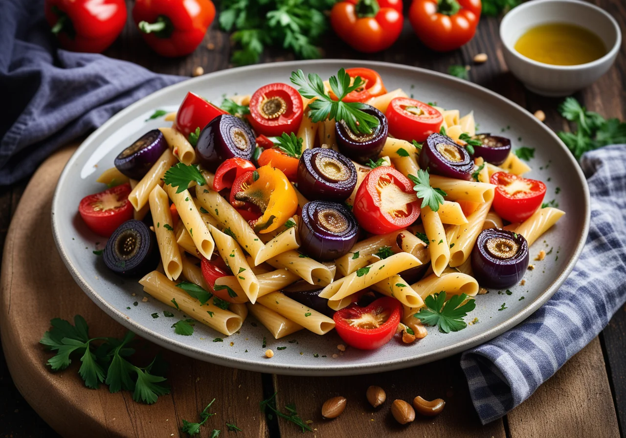 Pasta with Bell Pepper Vegetables