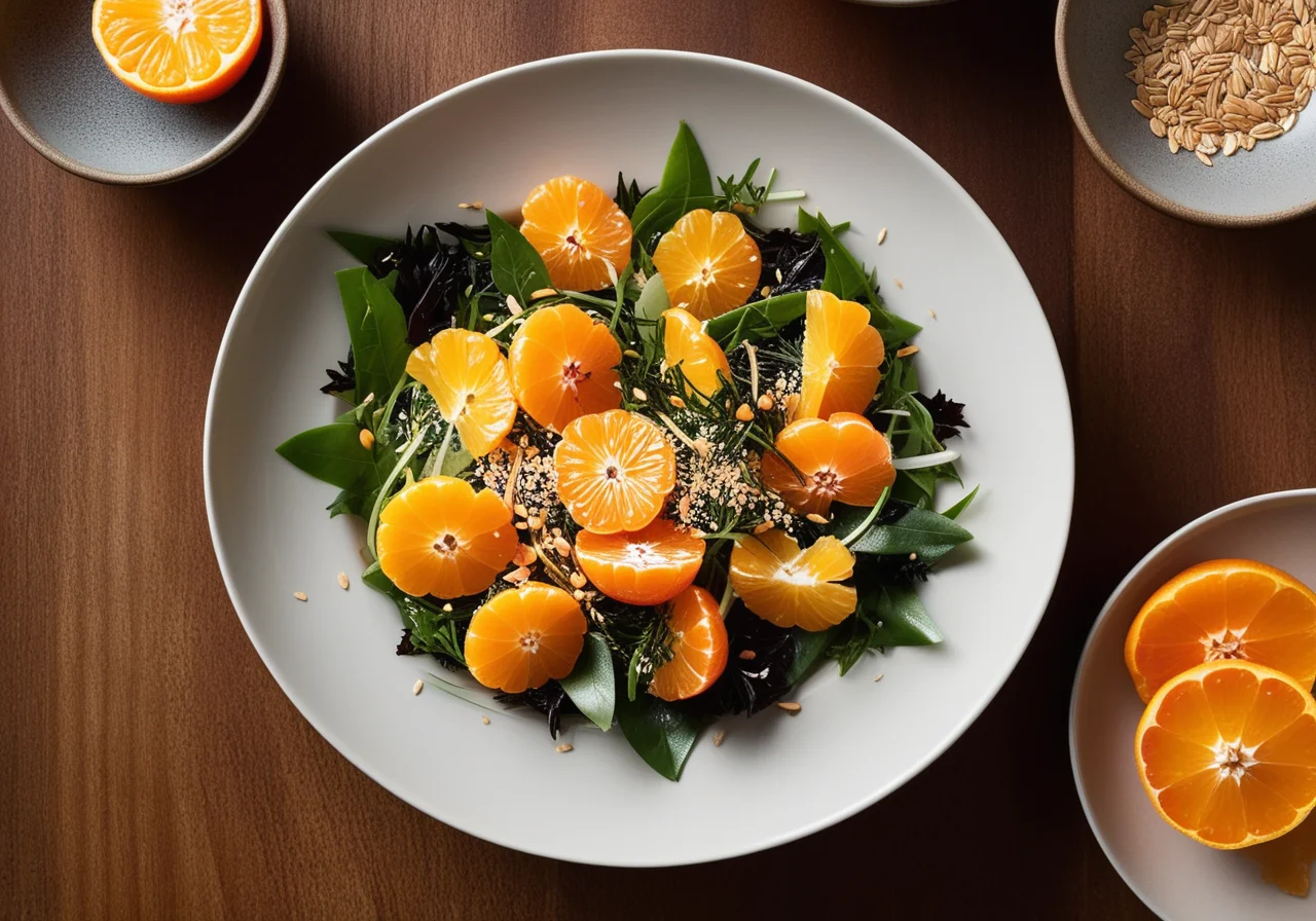 Mandarin Salad with Seaweed
