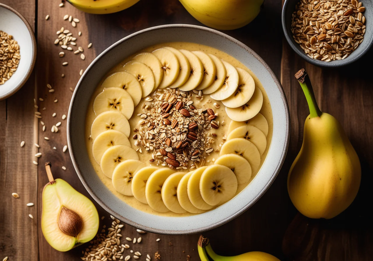 Chai Buttermilk with Fruit and Hemp Seeds
