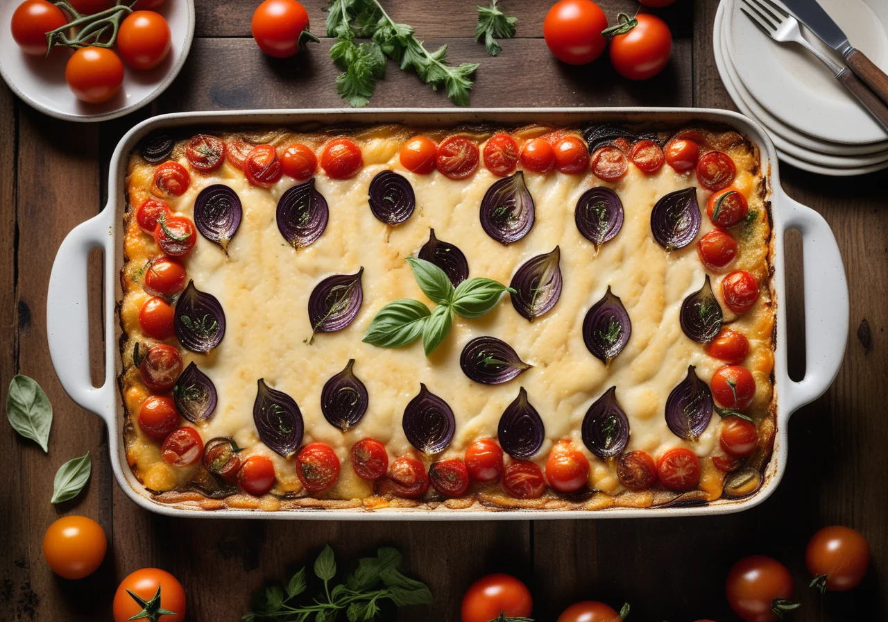 Eggplant Tomato Gratin with Mozzarella