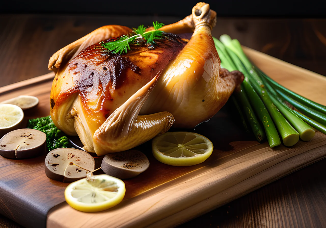 Truffle Poularde on Leeks