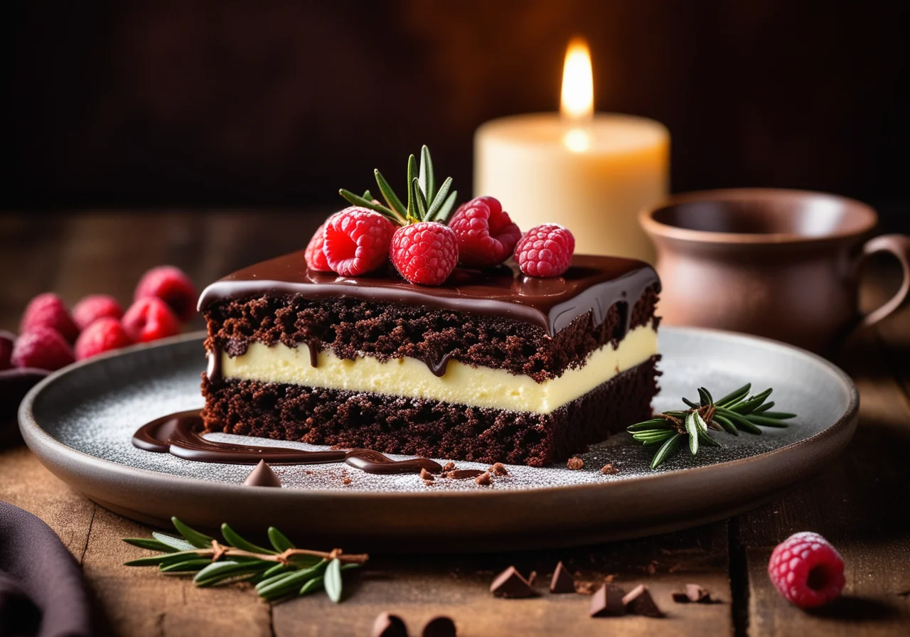 Christmas Cake with Marzipan Decoration