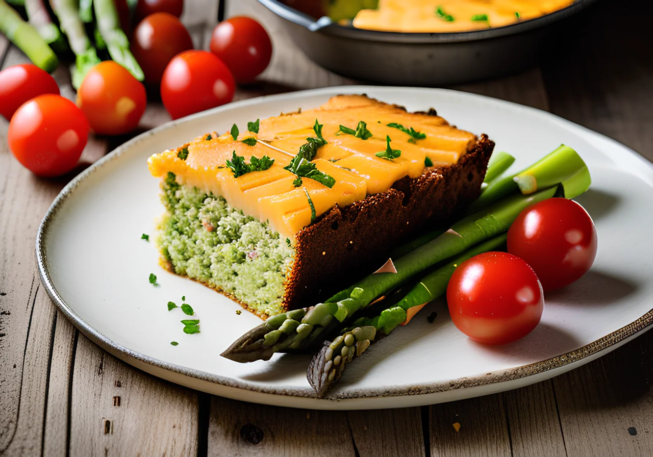Asparagus and Broccoli Cake