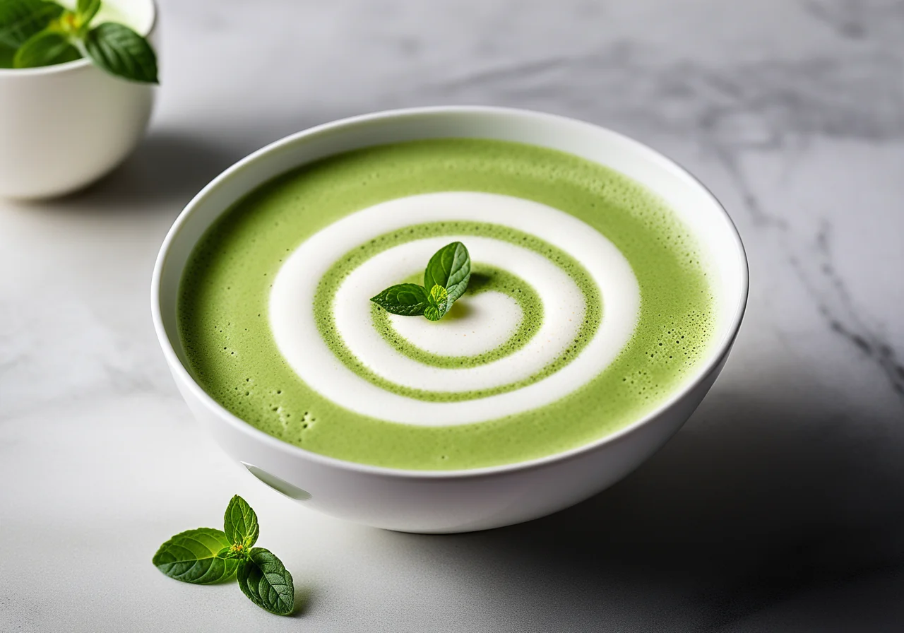 Matcha Tea with Milk Foam