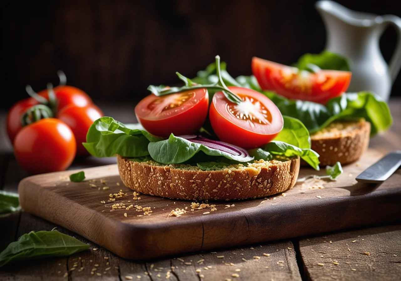 Hirseburger with Tomato