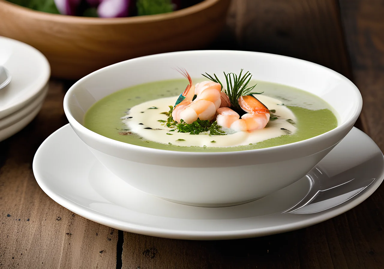 Cream Soup of Two Kinds of Parsley