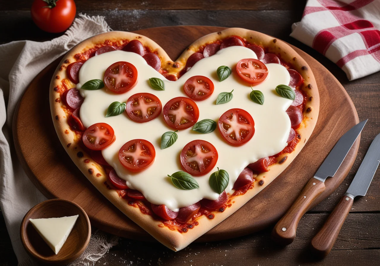 Love Pizza with Salami