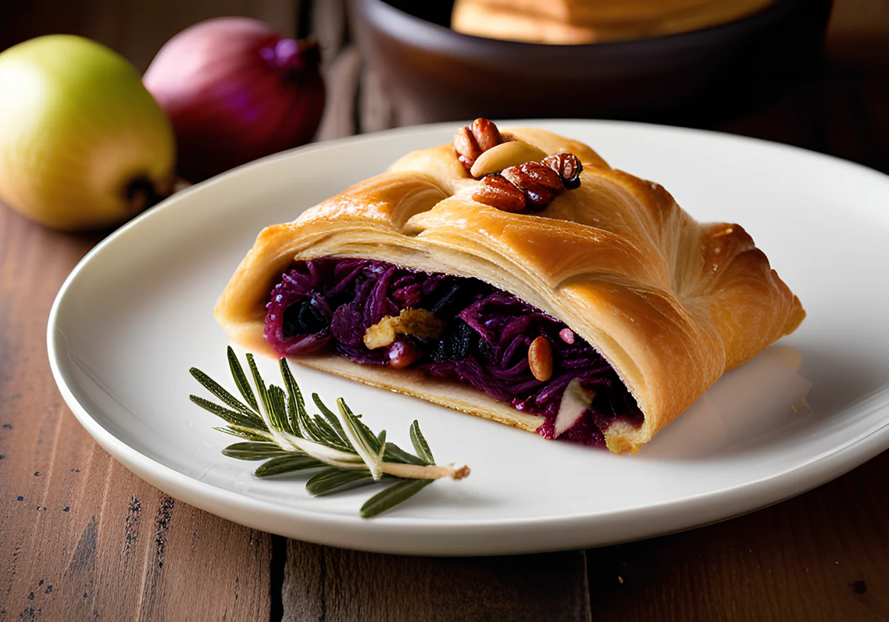 Spicy Strudel with Red Cabbage