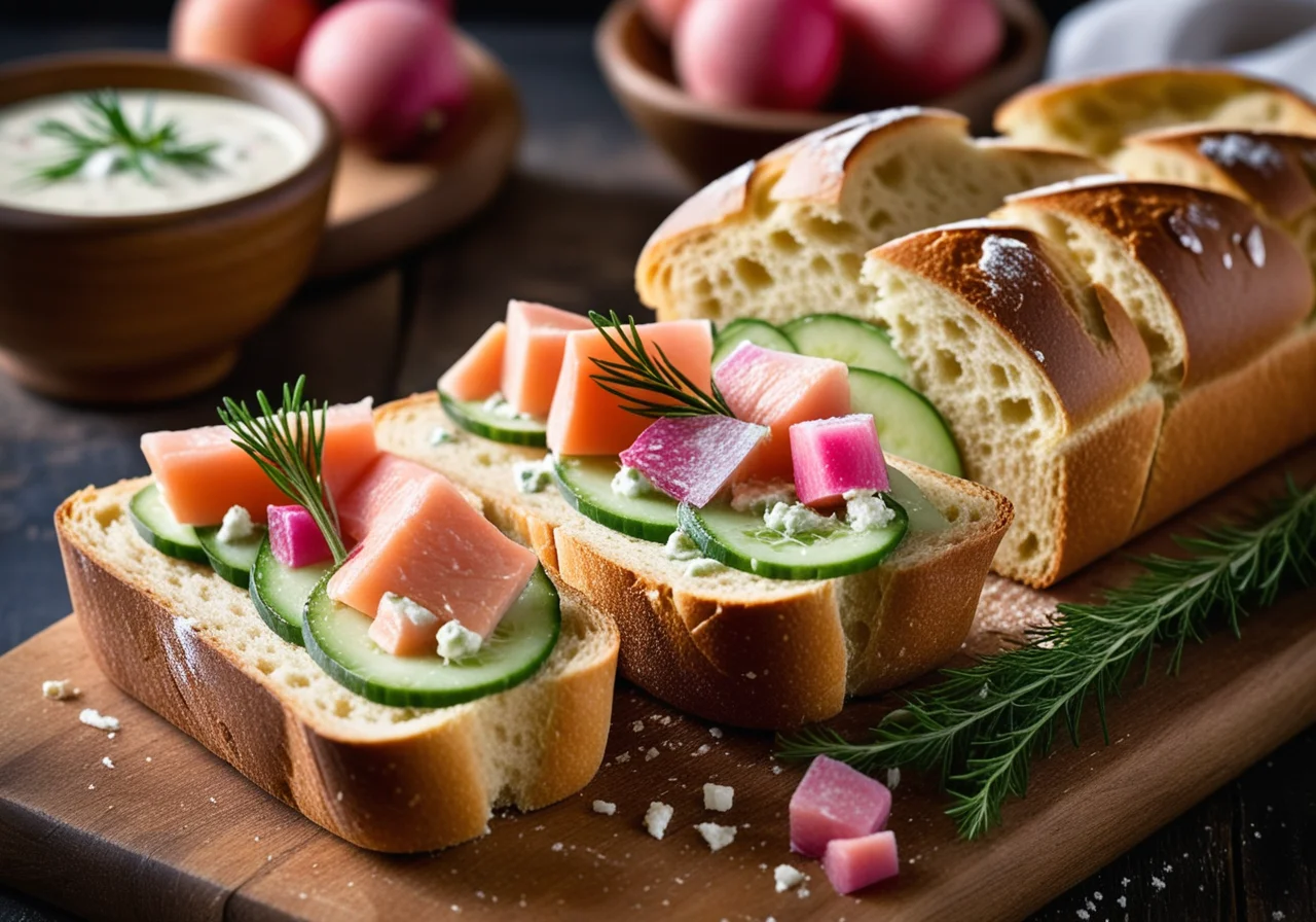 Baguette with Cream Cheese Filling