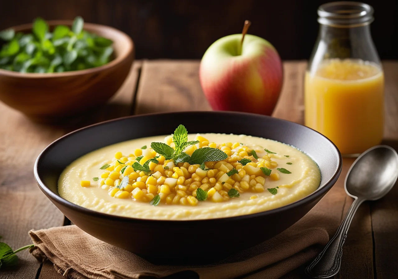 Corn Porridge with Apple