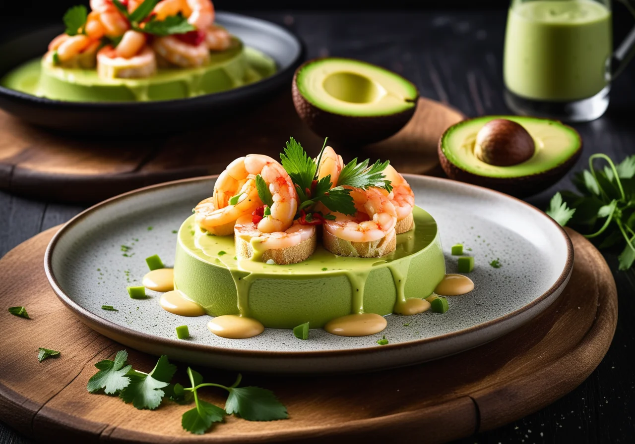 Bites with Avocado and Shrimp Cream
