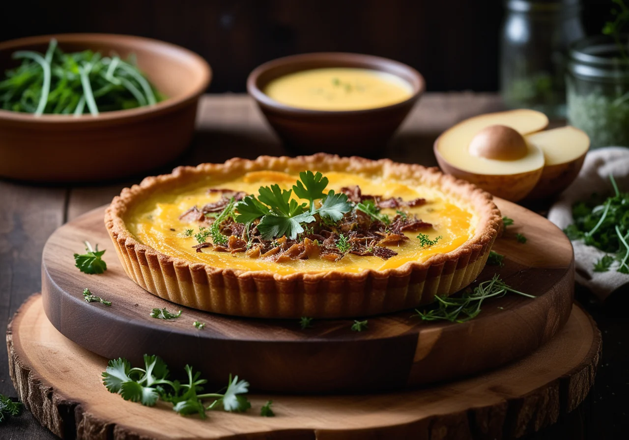Potato Quiche with Duck Confit