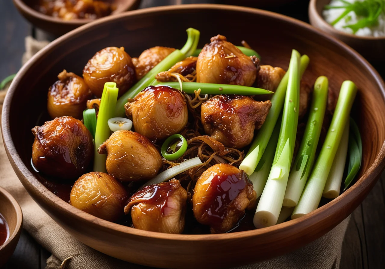 Marinated Chicken with Leeks