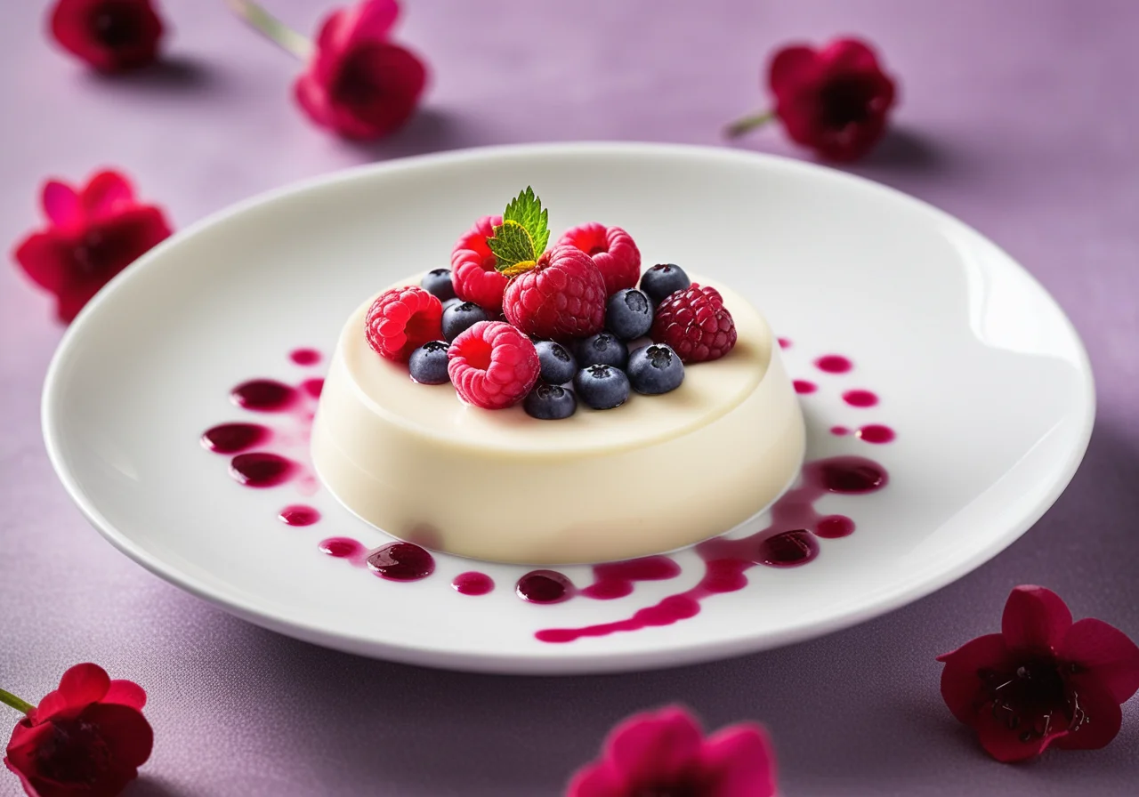 Coconut Berry Panna Cotta