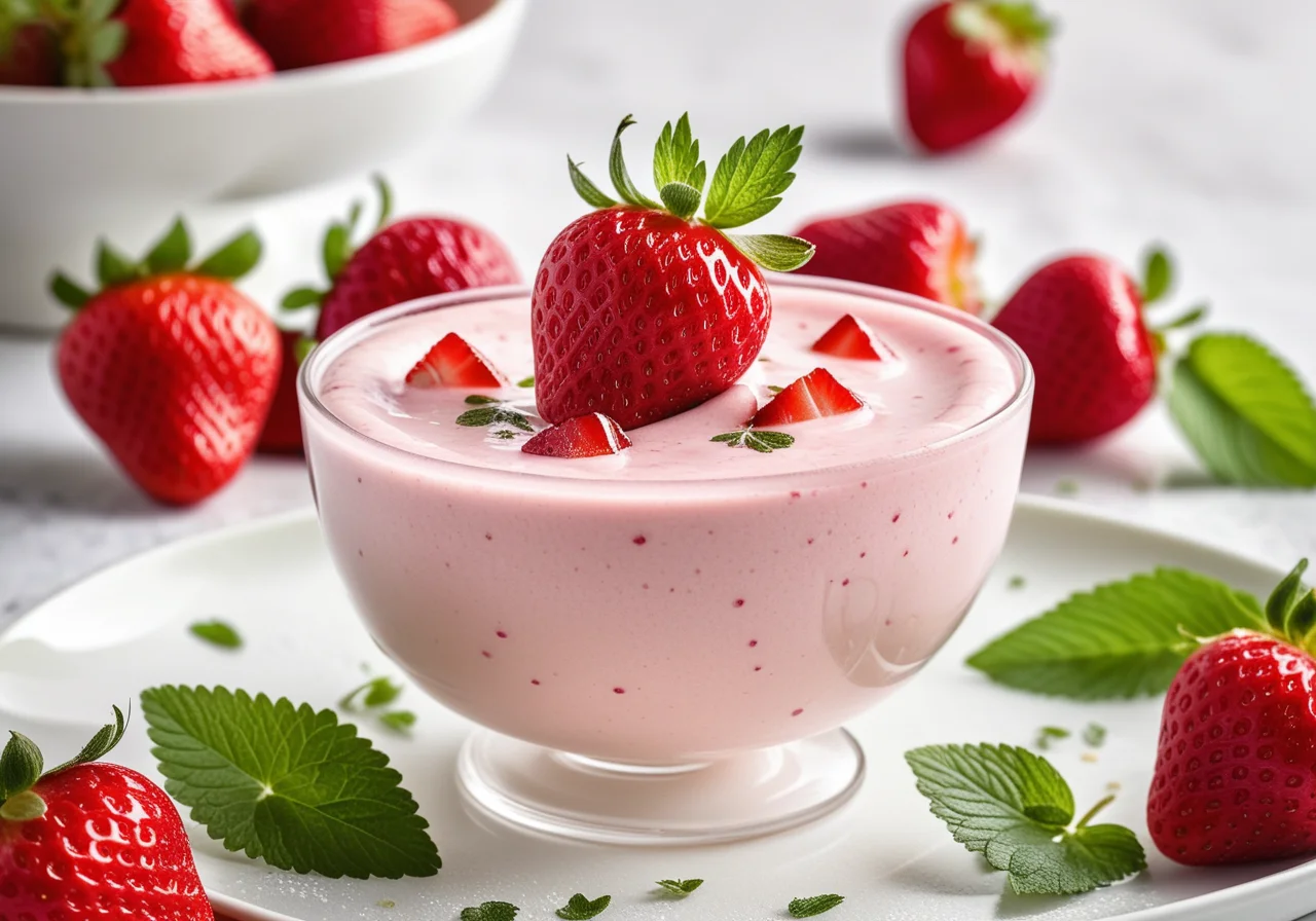 Strawberry Quark with Yogurt