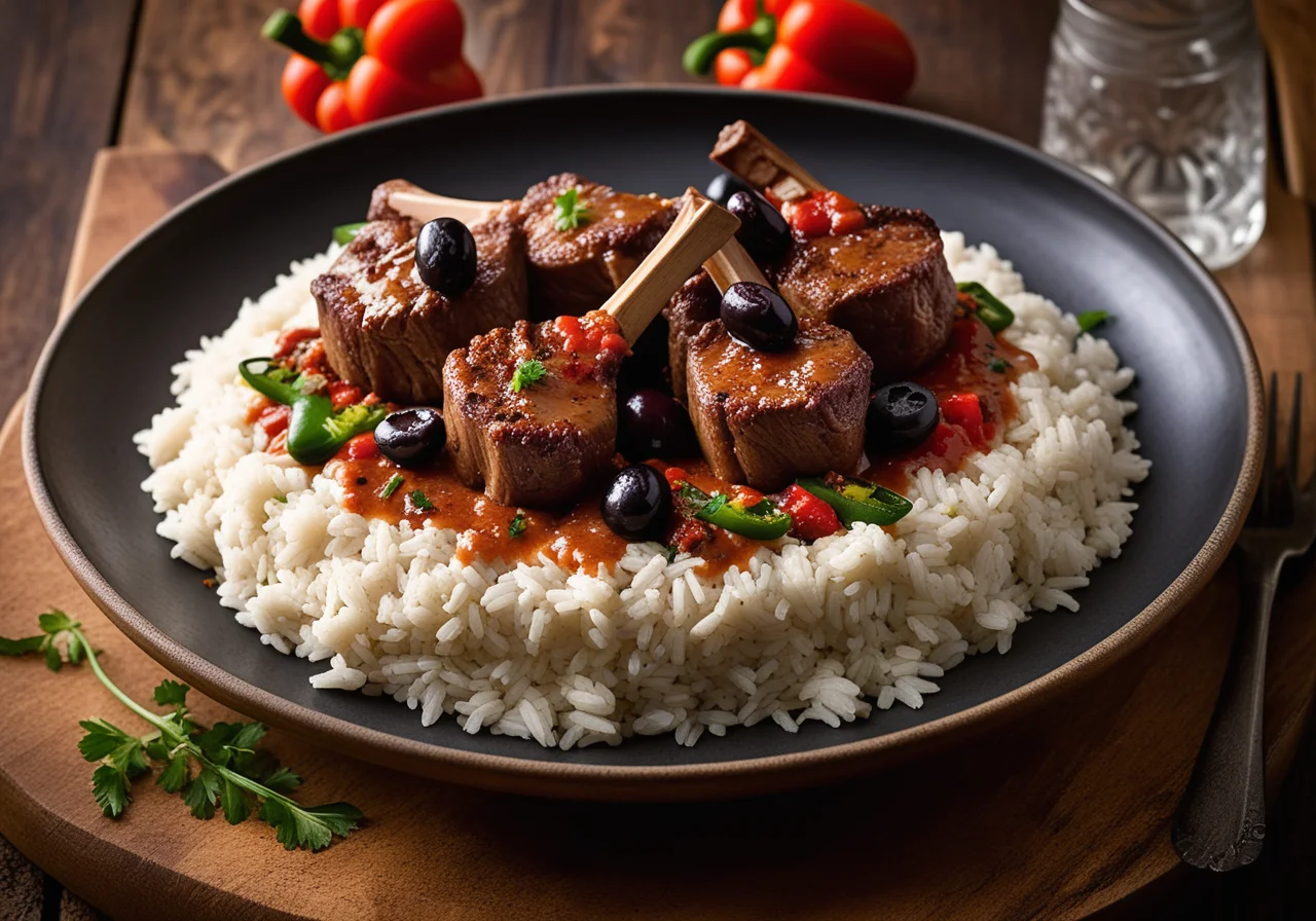 Paprika Lamb with Rice