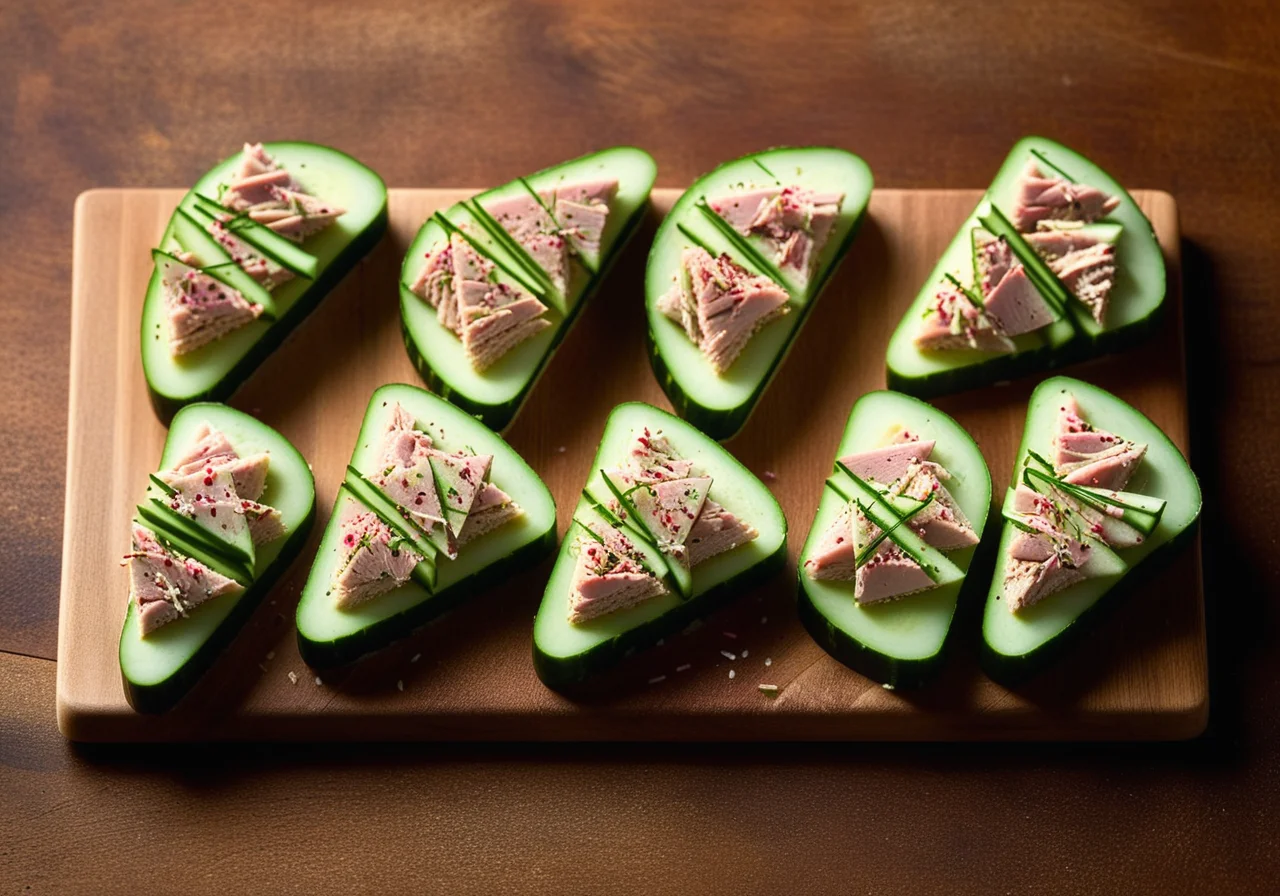 Tuna Sandwiches with Cucumber