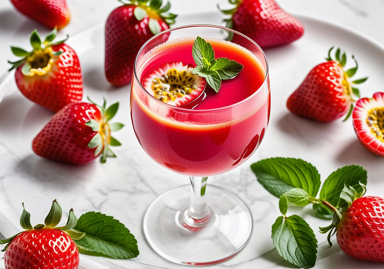Passionfruit Strawberry Juice
