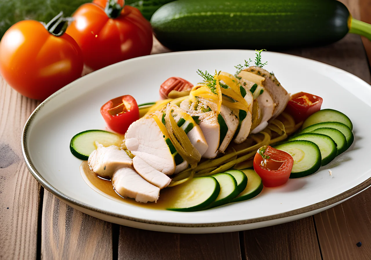 Chicken with Zucchini Wrap