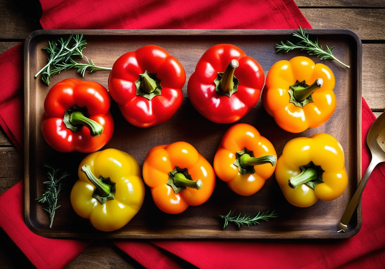 Baby Bell Peppers Stuffed with Sheep Cheese
