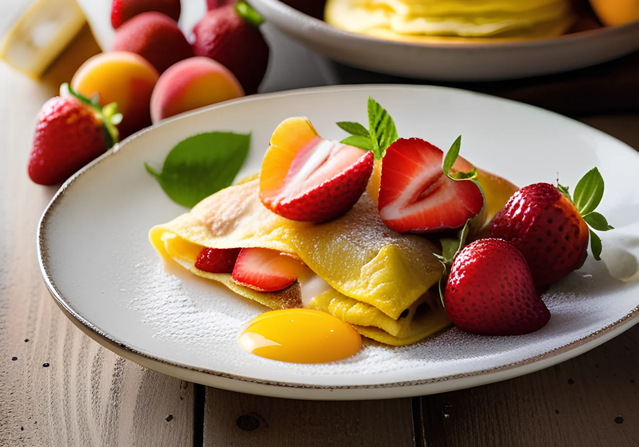 Omelette with Fruit Salad